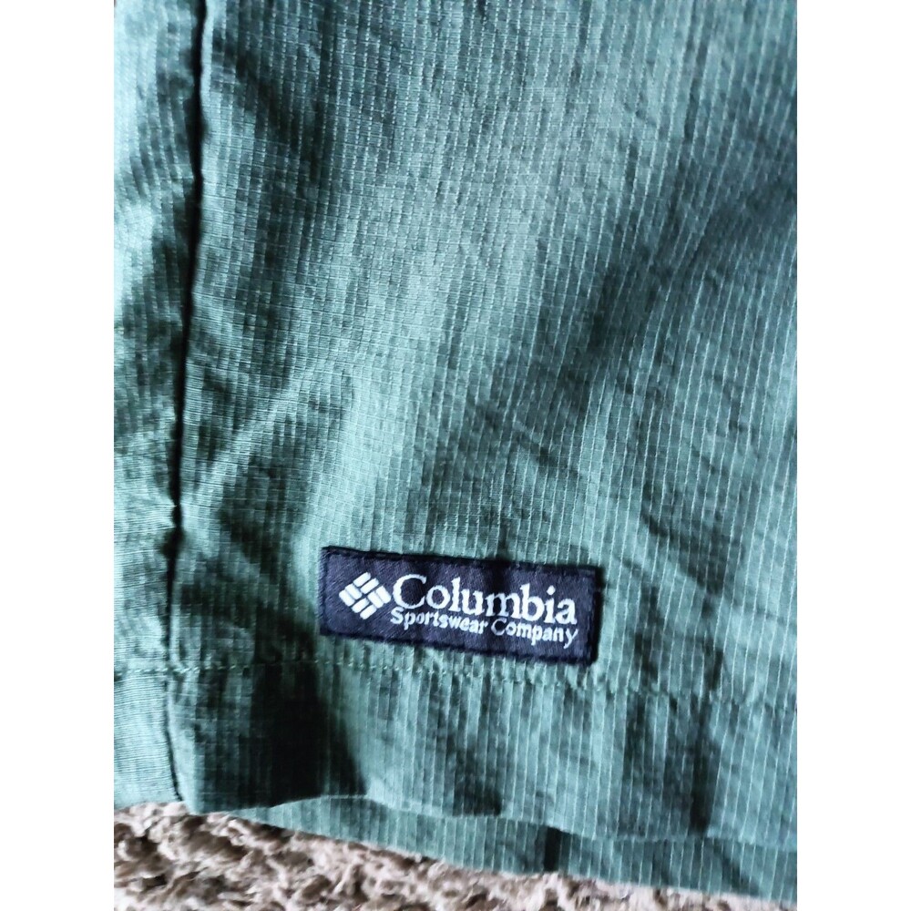 Vintage 90s Columbia Hiking Shorts Men's Size XL Adjustable Waist Lined Green - Picture 4 of 6